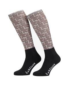 LeMieux Adult Florence Footsie Socks Walnut