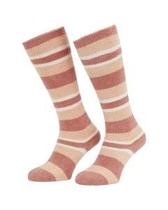 LeMieux Adult Sabrina Stripe Fluffies Socks Apricot