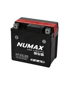Numax AGM Liquifix Lead Acid Rechargeable Motorcycle Battery 12V 4Ah (YTX5L-BS)
