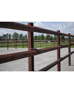 Octowood Octorail Fence Rail Half Octagon Machined Creosote Treated Brown 95mm (W) x 4.2m (L)