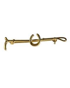 Racesafe Gold Plated Stock Pin Horse Shoe