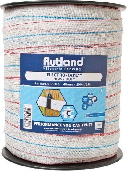 Rutland 40mm Heavy Duty Electro-Tape White - Cheshire, UK