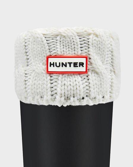 Hunter Original Six-Stitch Cable Boot Socks Natural White