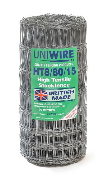 HT8/80/15 High Tensile Stock Fencing 100m