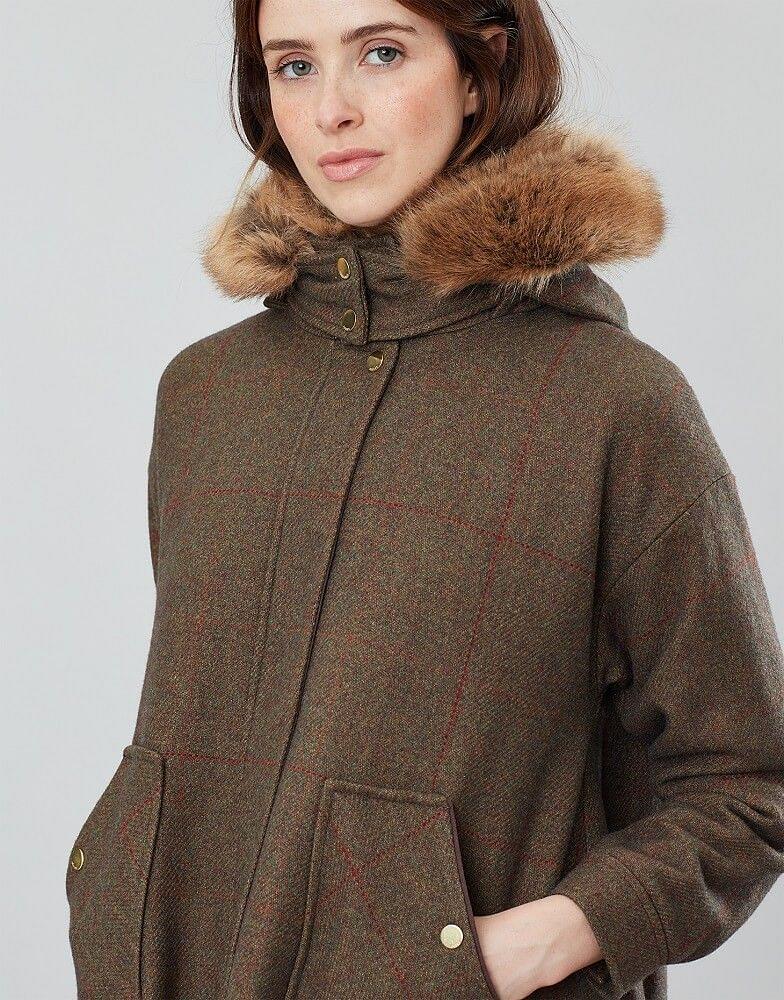 Joules carolyn tweed hot sale swing coat