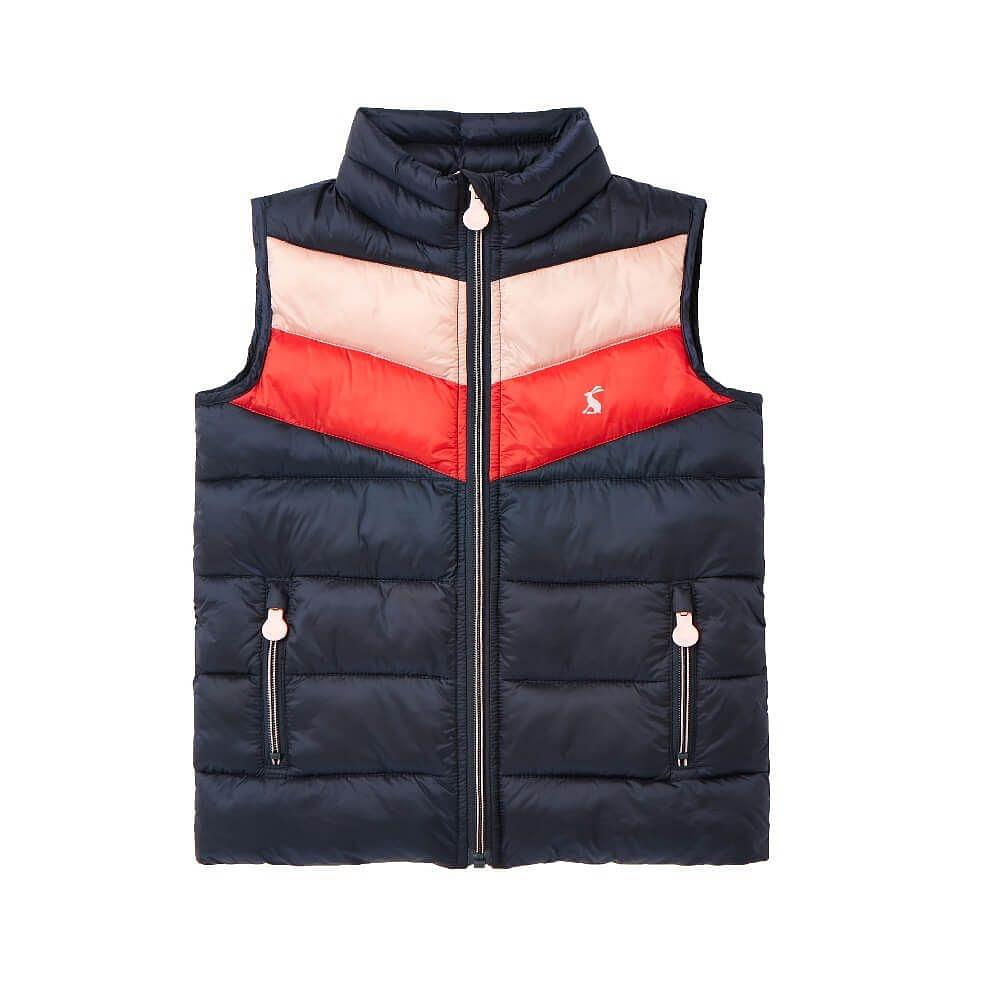 Joules Kids Girls Brook Packaway Padded Gilet Chelford Farm Supplies