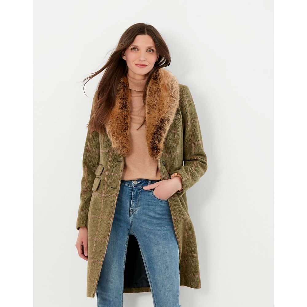 Joules faux 2024 fur scarf