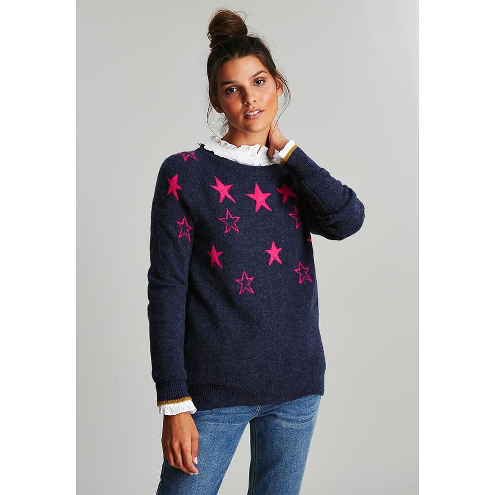 Joules Ladies Chantelle Star Intarsia Jumper - Chelford Farm Supplies