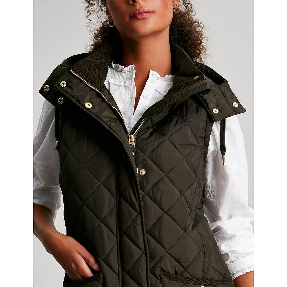 Joules Ladies Chatham Quilted Longline Gilet | Buy Online