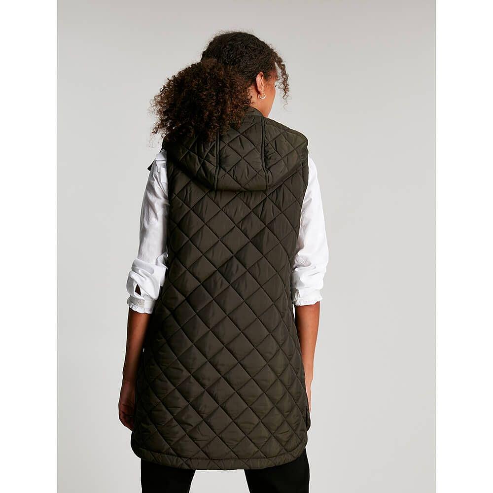 Joules Ladies Chatham Quilted Longline Gilet | Buy Online
