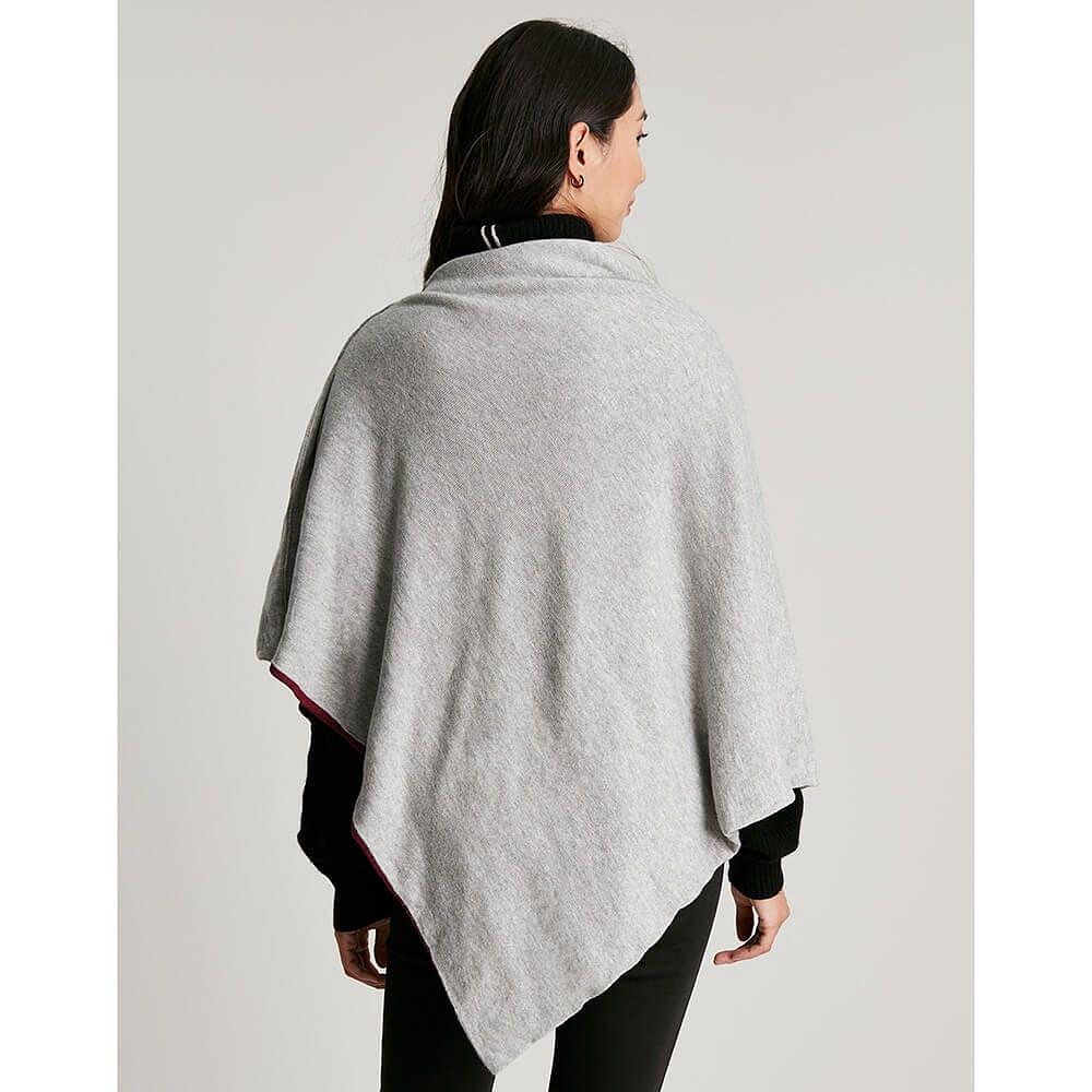 Womens Clothing Coats Capes Grey Joules Cotton Beatrice Knitted Cape in Grey Marl 