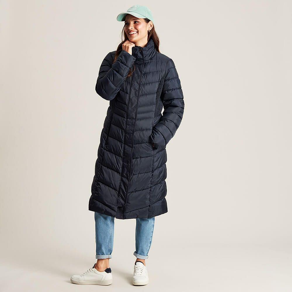 Joules Womens Pembury Showerproof Long Padded Coat