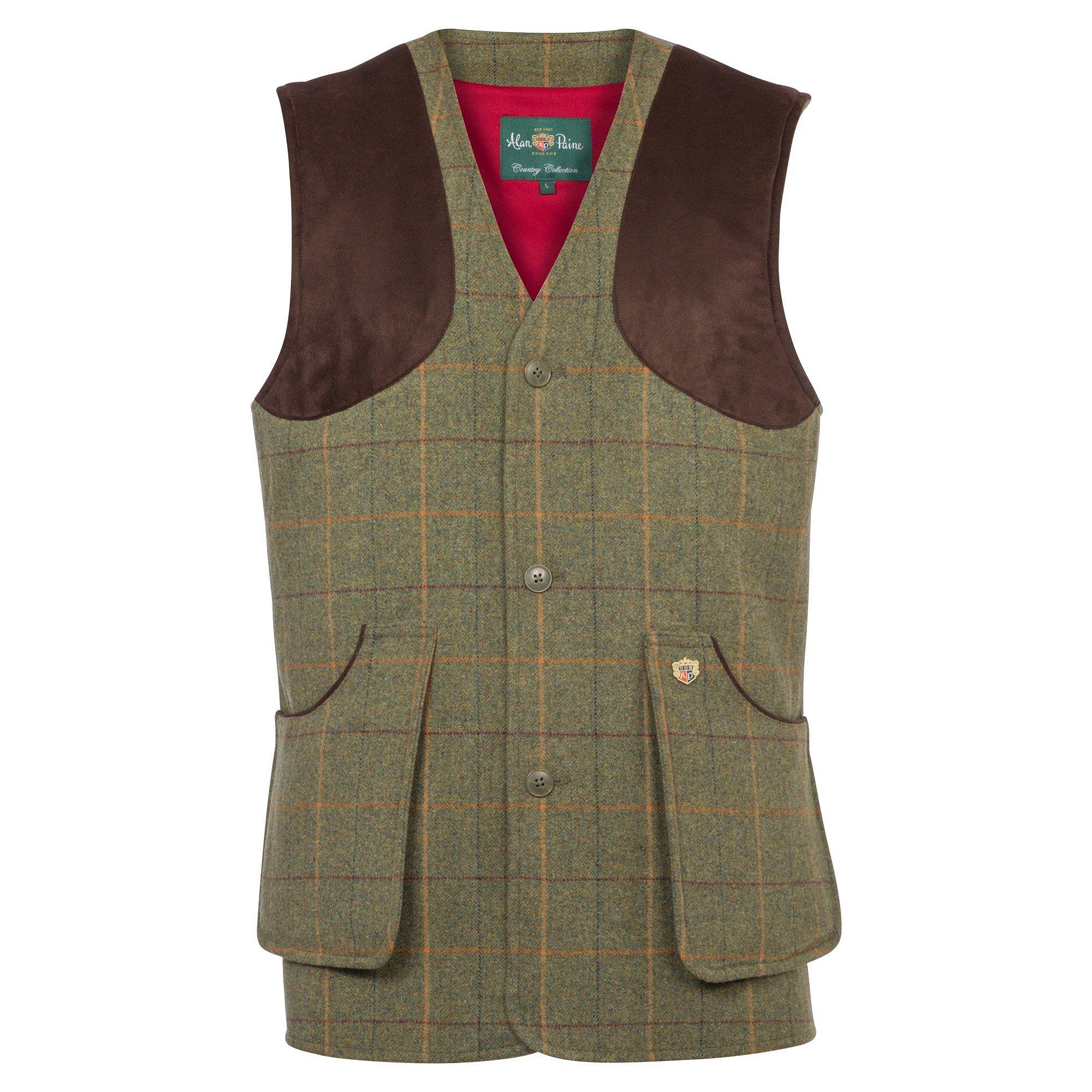 Mens tweed top shooting waistcoat