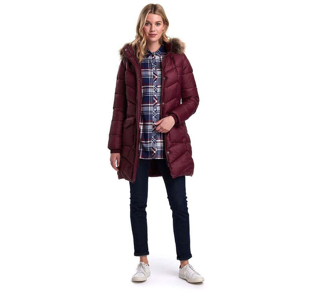 Barbour clam best sale quilted coat