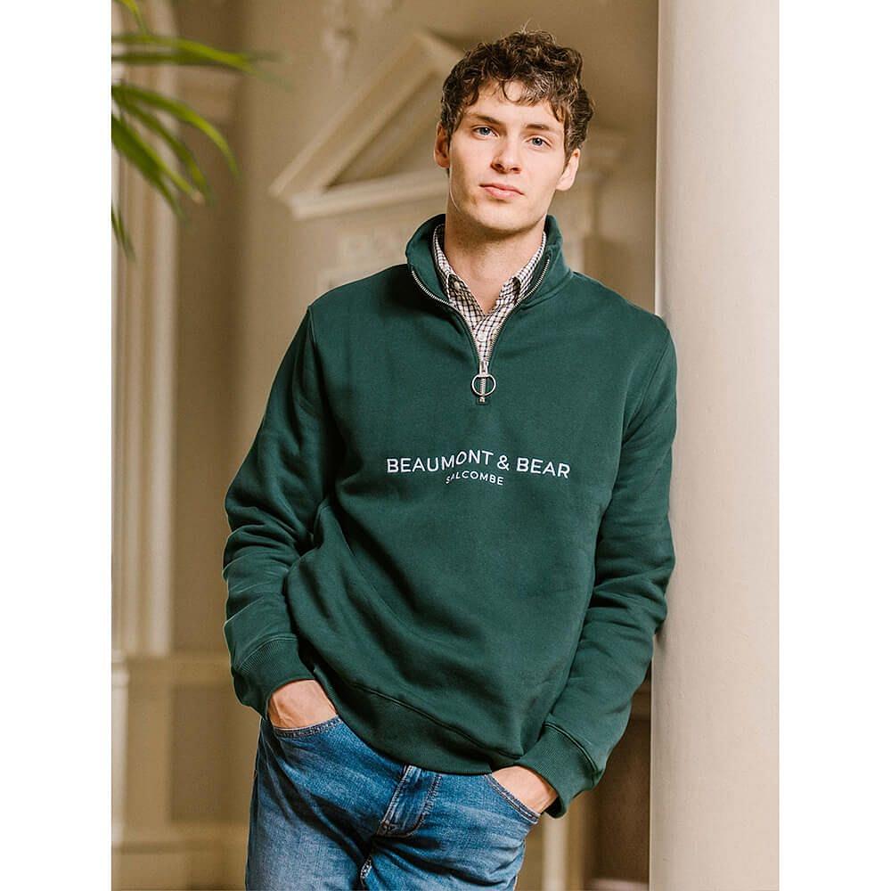 Beaumont & Bear Kingswear Unisex Quarter Zip Sweatshirt