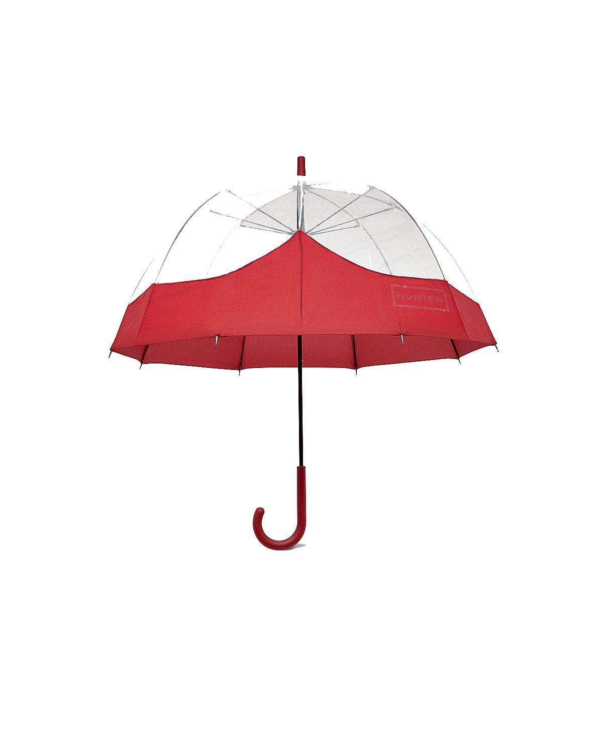 Red Womens Accessories Umbrellas HUNTER Synthetic Original Welded Moustache Bubble Umbrella in Military Red 