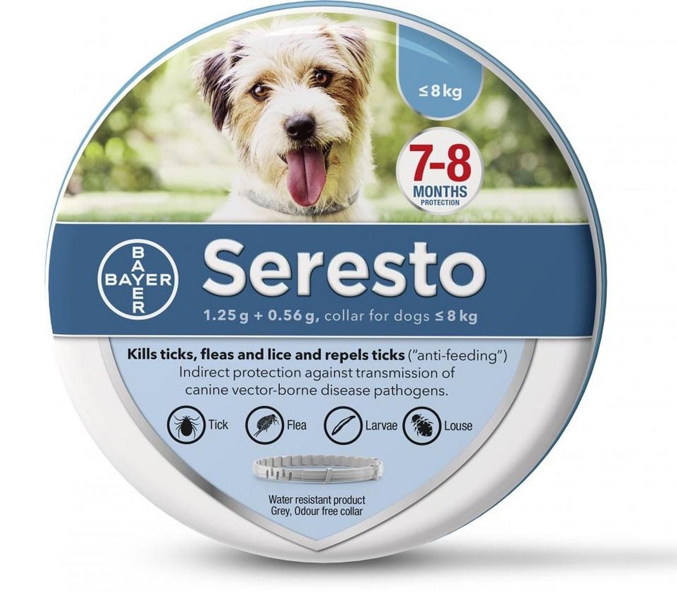 Seresto Flea and Tick Control Collar for Dogs Under 8kg