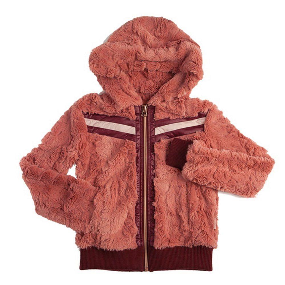 Buy the Horseware Girls Super Luxe Faux Fur Hoodie Dusk Pink From