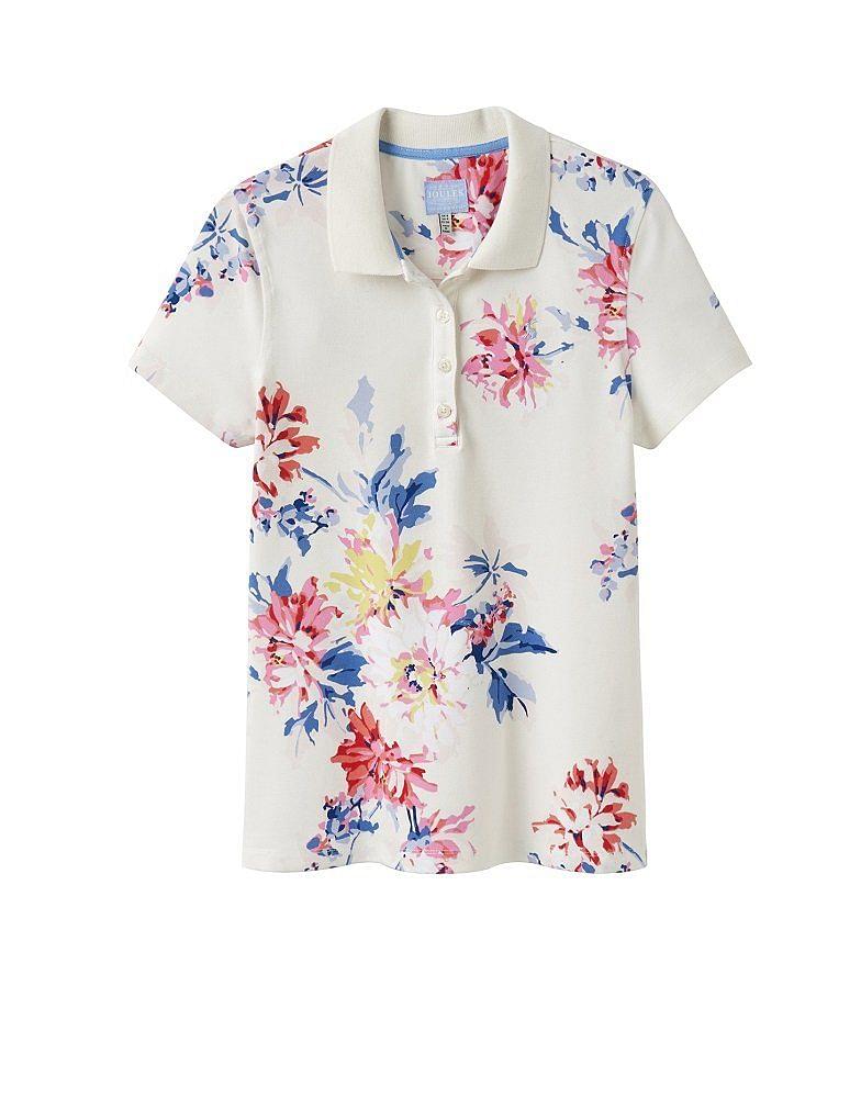 Joules pippa print polo shirt clearance