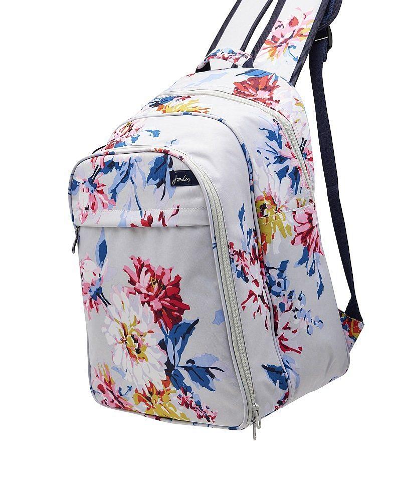 Joules Picnic Rucksack Grey White Floral Chelford Farm Supplies