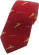 Sax Mens Woven Silk Tie Country Hares Red