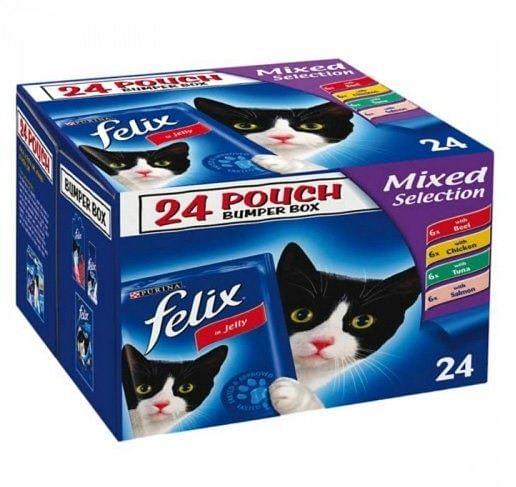 Felix Mixed Variety Pouches Cat Food 24 x 100g