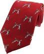 Sax Mens Woven Silk Tie Boxing Hares Red