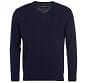 Barbour Mens Essential Lambswool V Neck Sweater Navy