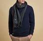 Barbour Mens Plain Lambswool Scarf Charcoal Grey 