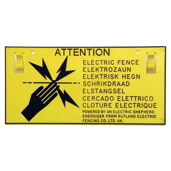 Rutland Electric Fencing Warning Sign 5 Pack