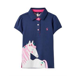 Joules Junior Girls Moxie Applique Polo Shirt
