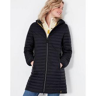 Joules Ladies Snug Long Packable Waterproof Coat