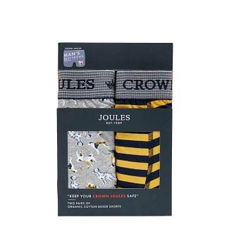 Joules Mens Crown Joules Printed Underwear 2 Pack