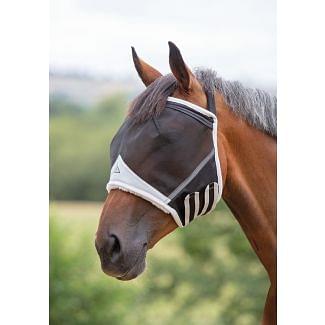 Shires Fine Mesh Fly Mask With Ear Holes Black
