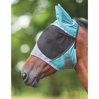 Shires Deluxe Fly Mask With Ears Green