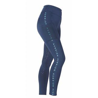 Shires Childrens Aubrion Brook Logo Riding Tights