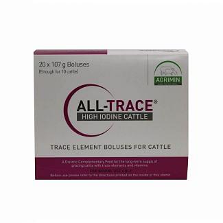 Agrimin All-Trace High Iodine Bolus for Cattle 107g 20 Pack