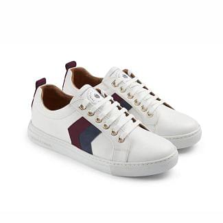 Fairfax & Favor Womens Alexandra Leather Trainers Stockist Exclusive Plum/Ink