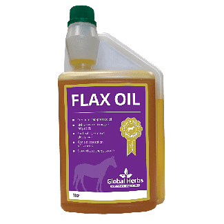 Global Herbs Flax Oil 1L -Chelford Farm Supplies 