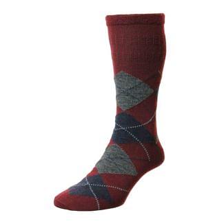 HJ Socks Mens Argyle Wool Softop Socks | Cheford Farm Supplies