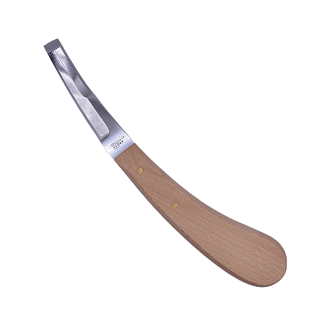 Aesculap Double Edge Medium Blade Redwood Handle Hoof Knife