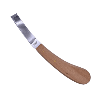 Aesculap Single Edge Right Hand Large Blade Redwood Handle Hoof Knife
