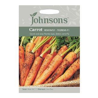 Johnsons Carrot Resistafly Tozresis F1 Seeds