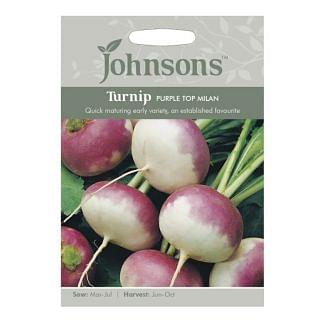 Johnsons Turnip Purple Top Milan Seeds