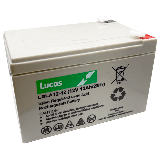 Lucas LSLA 12-12 Lead Acid Rechargeable Battery