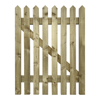 Palisade Gate Simple Treated Green 0.9m (W) x 1.2m (H)
