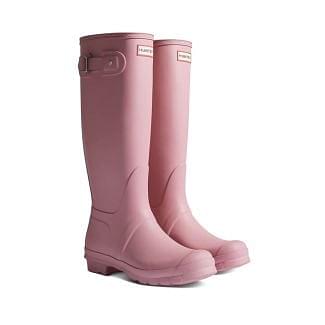Hunter Womens Original Tall Wellington Boots Purring Pink