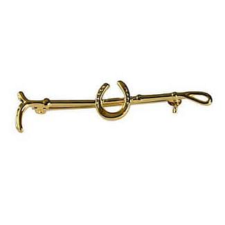 Racesafe Gold Plated Stock Pin Horse Shoe