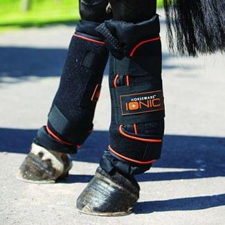 Horseware Rambo Ionic Stable Boots Black/Orange Full