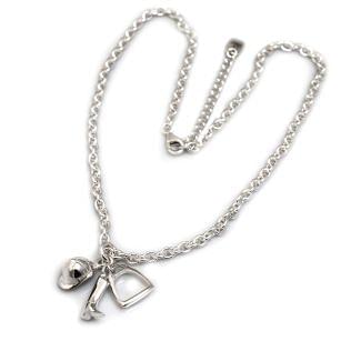 Hiho Silver Sterling Silver Fob Necklace With Equestrian Charms